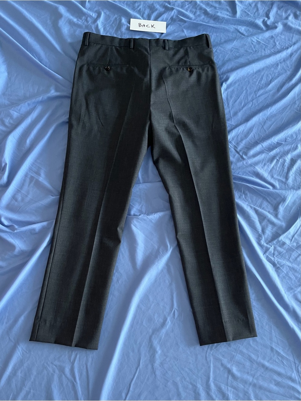 Brunello Cucinelli Charcoal Gray Tailored Dress Trousers